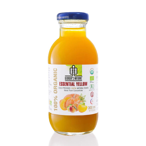 Organic Essential Yellow Juice 300ml - 100 Nước Hỗn Hợp Rau Củ Vàng 300ml - Sản phẩm hữu cơ, nhập khẩu